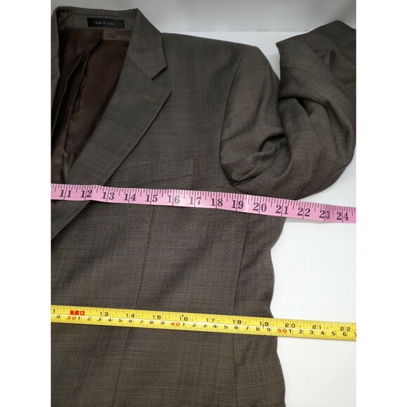 Ralph Lauren Wool Brown Red Green Houndstooth Sport Coat Blazer Jacket Mens 42 R - Picture 7 of 11